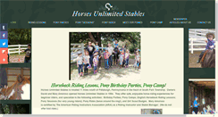 Desktop Screenshot of horsesunlimitedstables.com